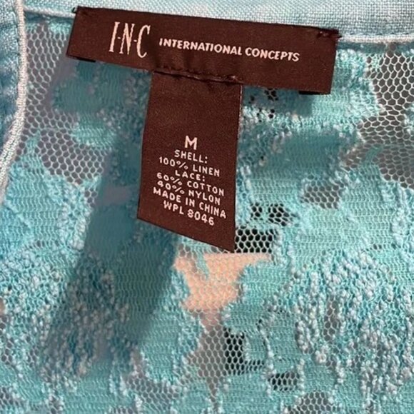 INC International Concepts Women’s Lace Fashion Jacket – Teal Blue – Size Medium - Picture 5 of 11